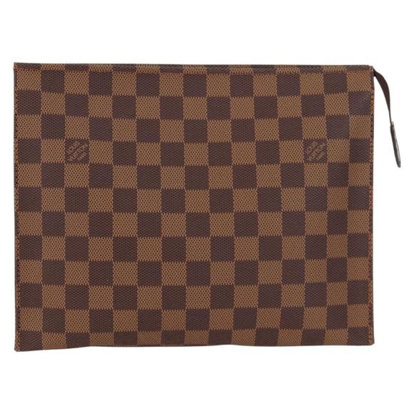 Louis Vuitton Poche Toilette Brown Canvas clutch - Picture 1 of 10